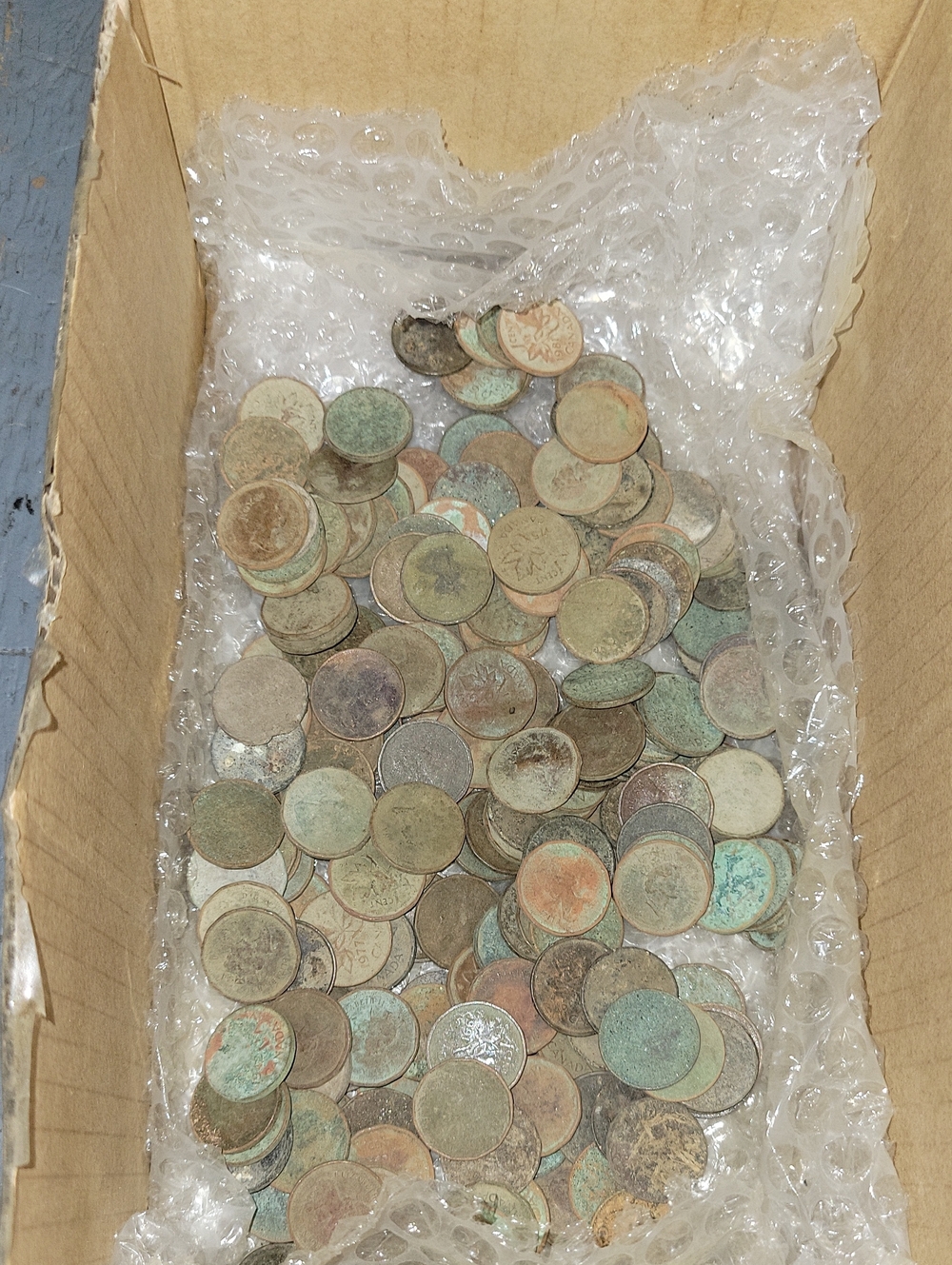 Bulk Mixed Vintage One Cent Coins AKA Pennies- Green Patina and Brown Tones